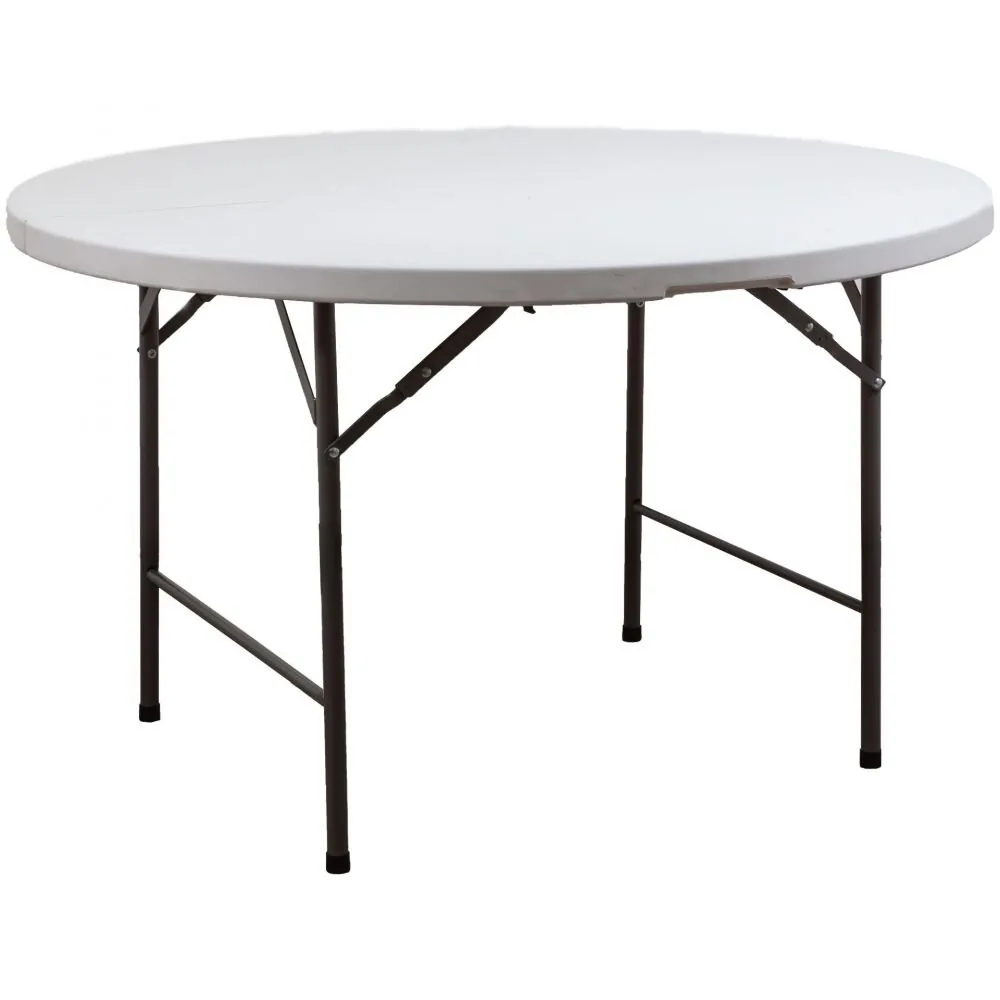Стол садовый складной, белый, hdpe-пластик, круглый 69988