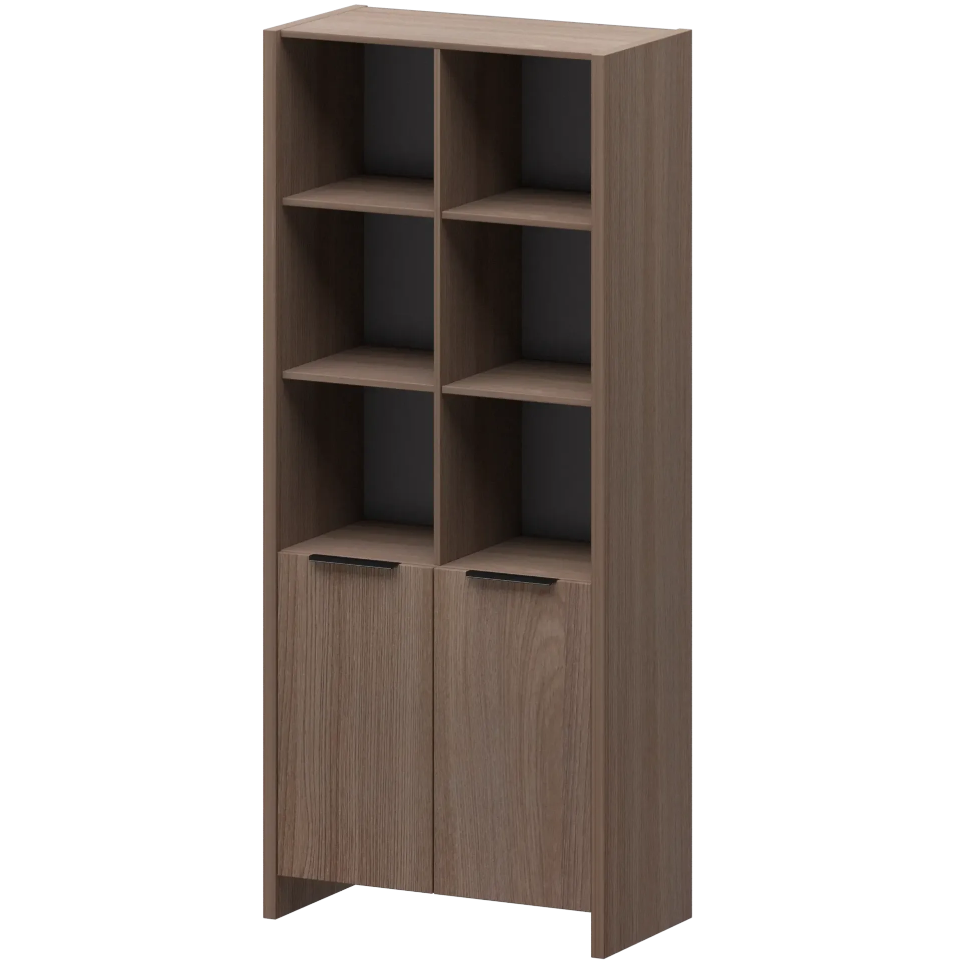 Стеллаж комбинированный КТ-42.38 Графит/Таксония 856x438x1968 Акцент