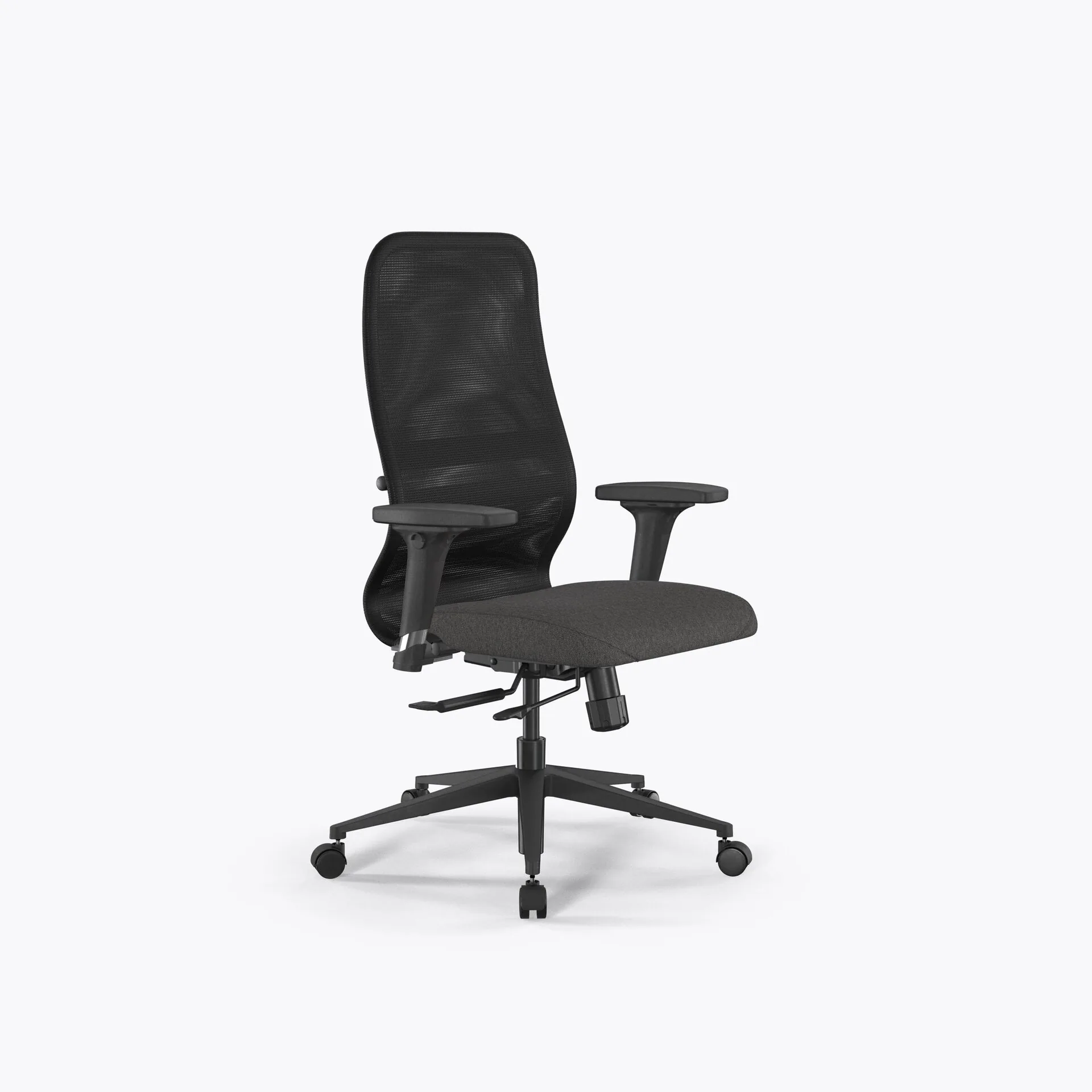 Кресло Метта SynchroSit 8 B2-9D - X2+Bahama /Uh00/Wh12/D02P(M18.B11.G19.W02) (Черный-Тем.серый)