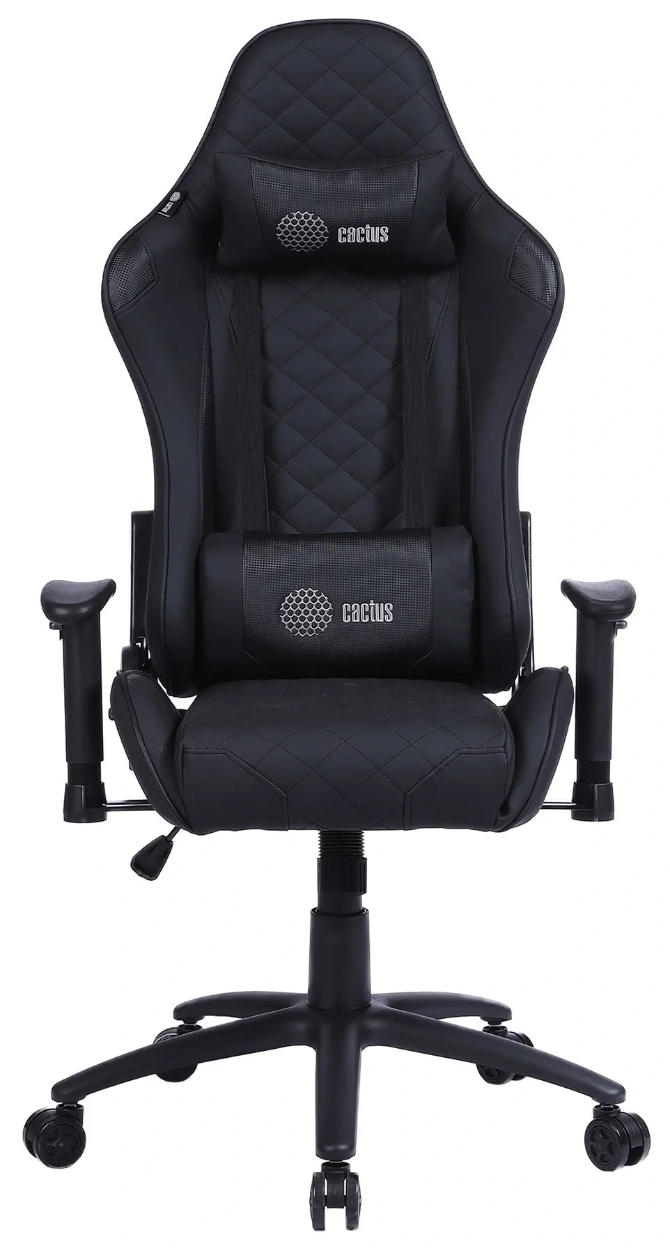 Кресло игровое Cactus CS-CHR-030BL черный экокожа с подголов. крестов. сталь