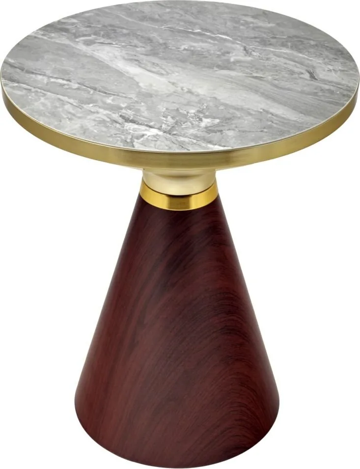 Кофейный столик Vision диам.45см x 54см, металл под дерево, керамика