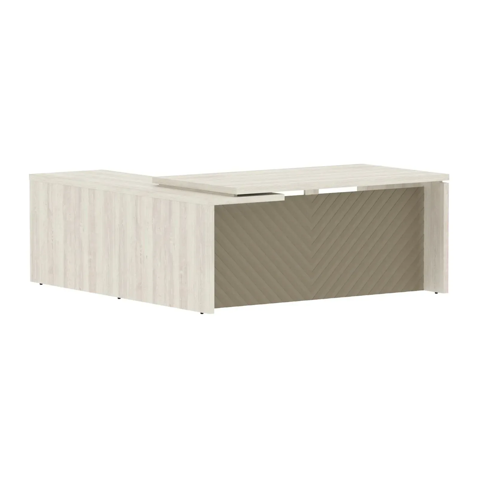 Стол руководителя TLCT 1820(R) Сосна Эдмонт Z/Капучино 1800х2000х750 TORR LUX