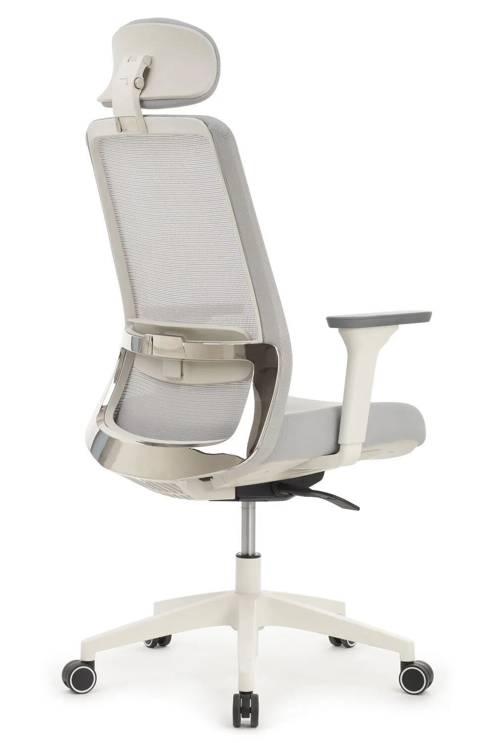 Кресло Ворк W-218C WHITE Светло-серый