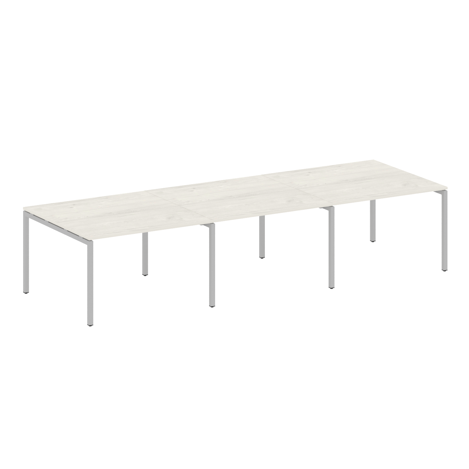 Метал Систем Куатро Переговорный стол (3 столешницы) на П-оразном м/к 40БП.ПРГ-3.2 Дуб Наварра/Метал