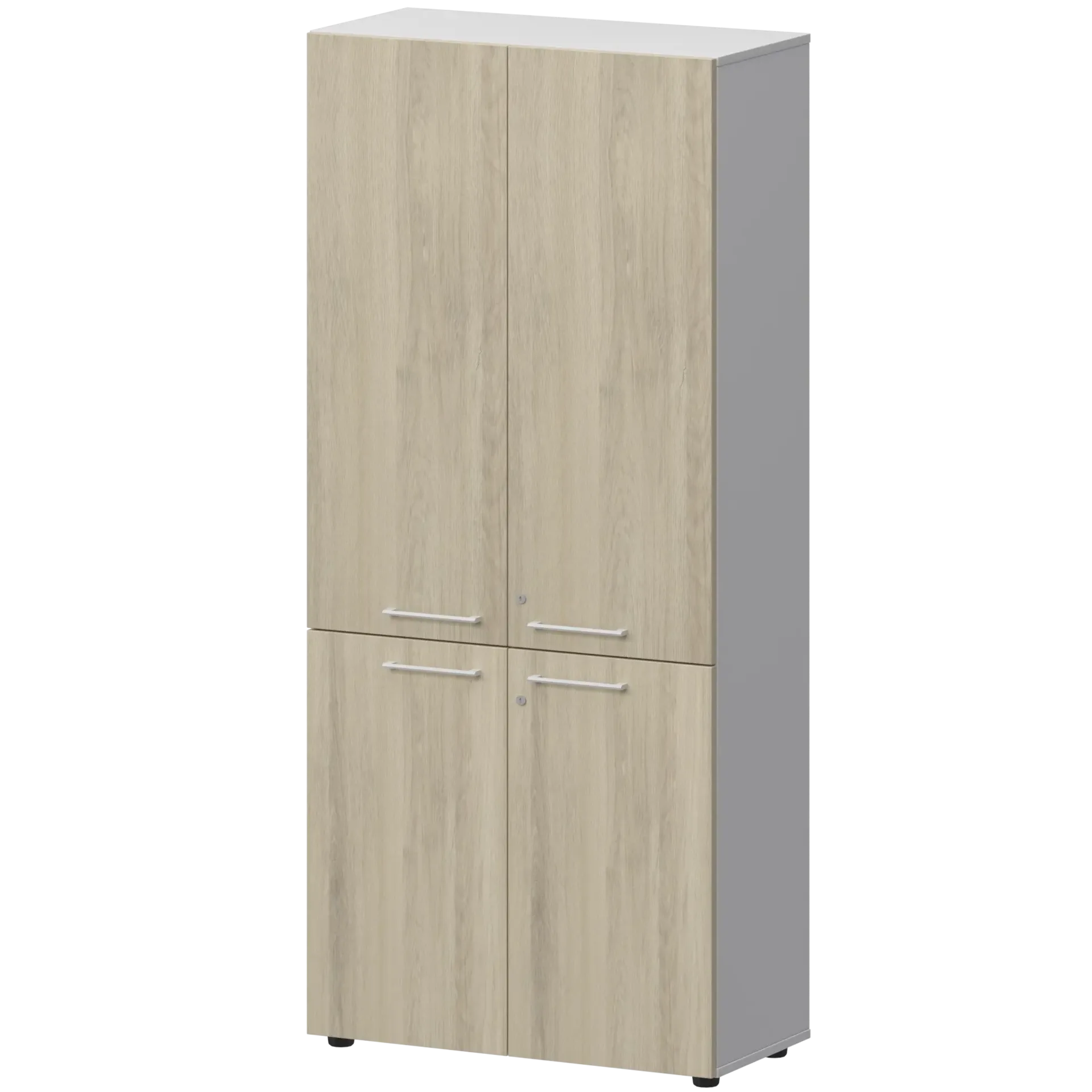 Шкаф высокий закрытый СМШ58.28F.38V(Б) Кронберг/Белый 792x380x1990 Кортез