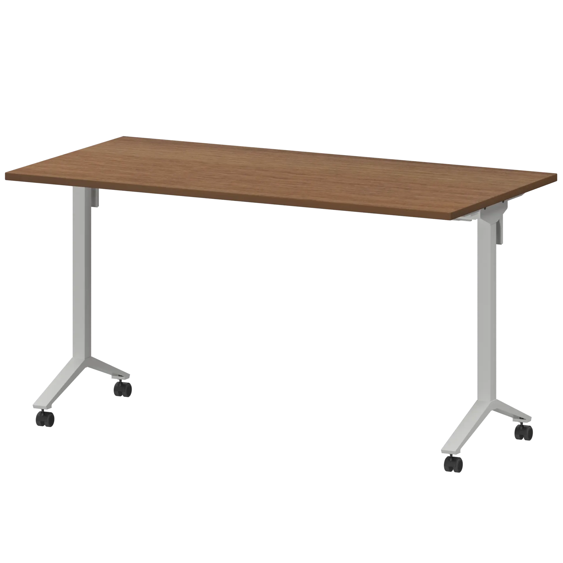 Стол мобильный складной МБ22-140.70 Орех/Белый 1400x700x750 Моби