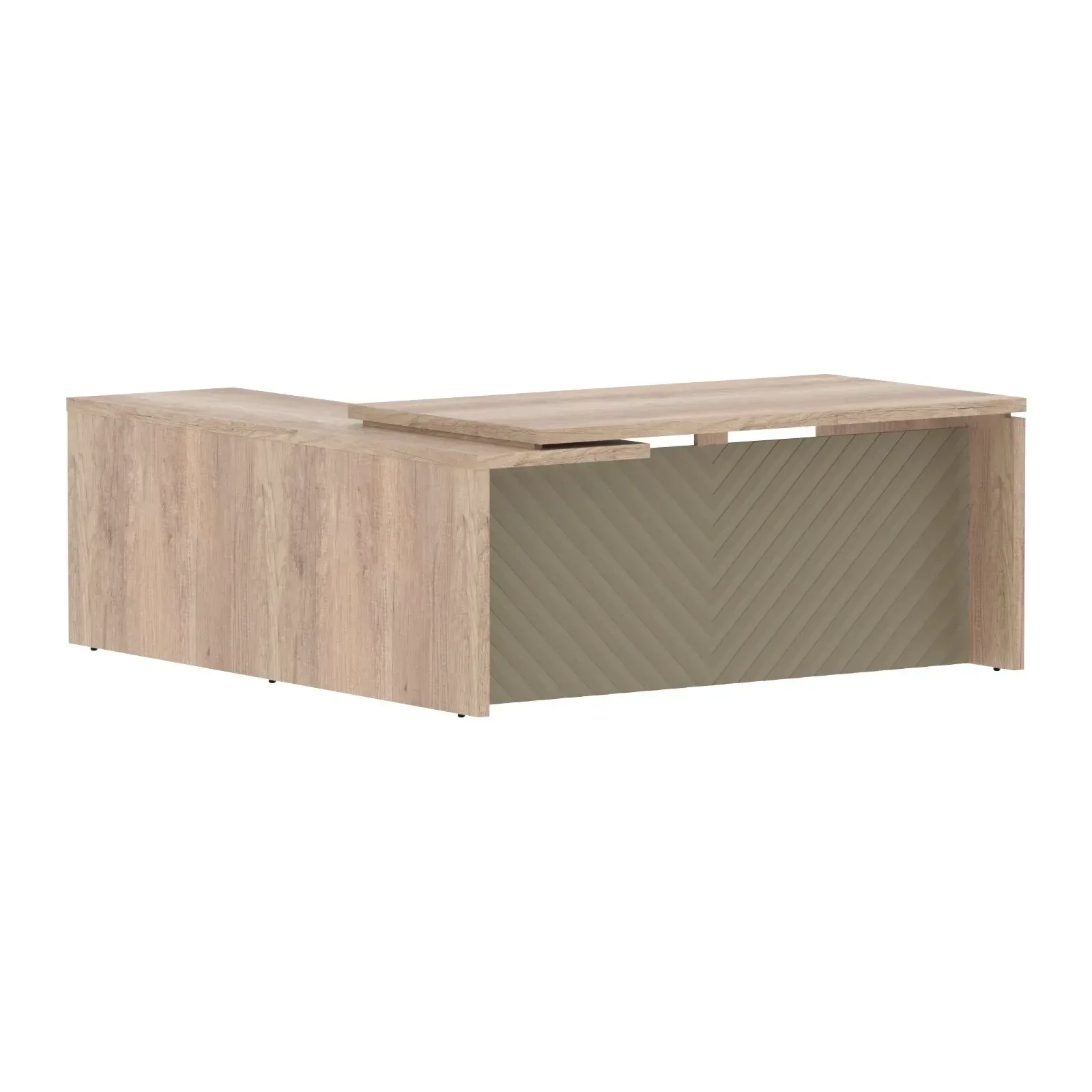 Стол руководителя TLCT 1820(R) Дуб Каньон Z/Капучино 1800х2000х750 TORR LUX