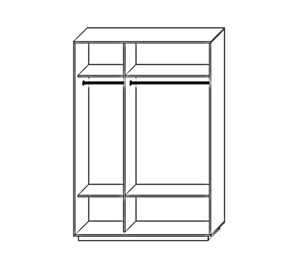 Шкаф-купе с дверьми ЛДСП 1700х450х2400 ШхГхВ  ШКК21.1745_3х605