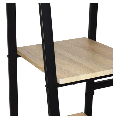 Стол на металлокаркасе BRABIX "LOFT CD-006", 1200х500х730 мм, 2 полки, цвет дуб натуральный, 641226
