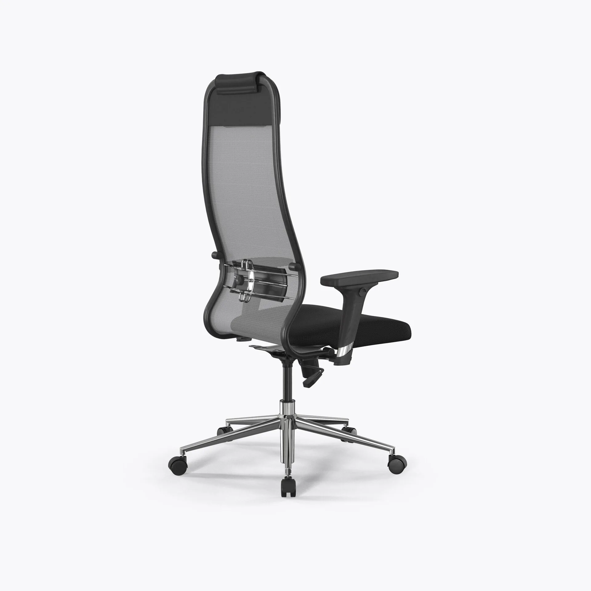Кресло Метта Sit 10 B1-111D - X2+UMF(X1) /Ub00/Wh00/D02P(M09.B23.G18.W01) (Св.серый-Черный)