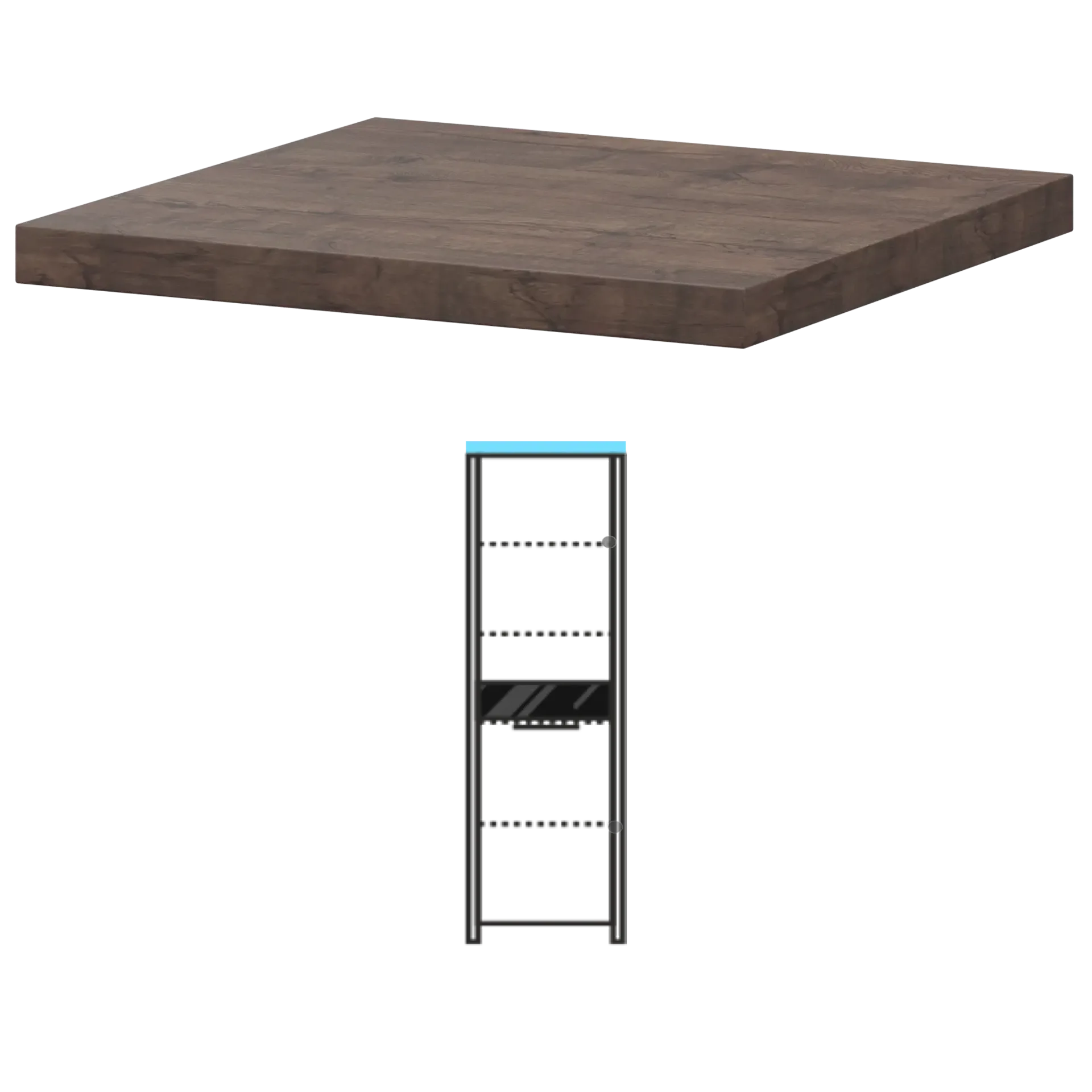 Топ КТ-70.38 Дуб апрель 468x440x38 Акцент_