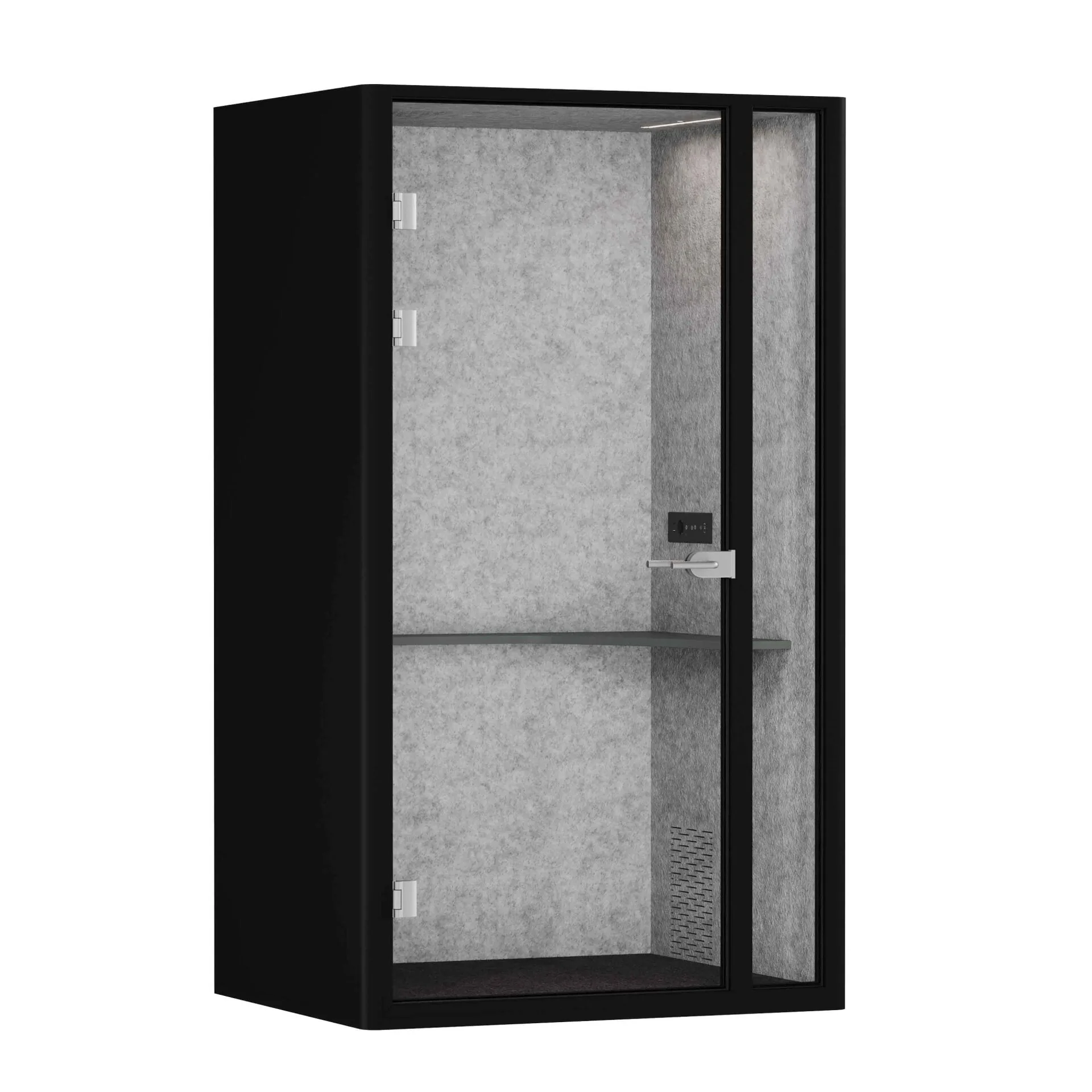 Акустическая кабина SoundCube RV UNO+ з/с-глухая  SDC-1.2-WA-Черный/Зимний Лес/Антрацит/Прозрачный/Серый 1300*1070*2278