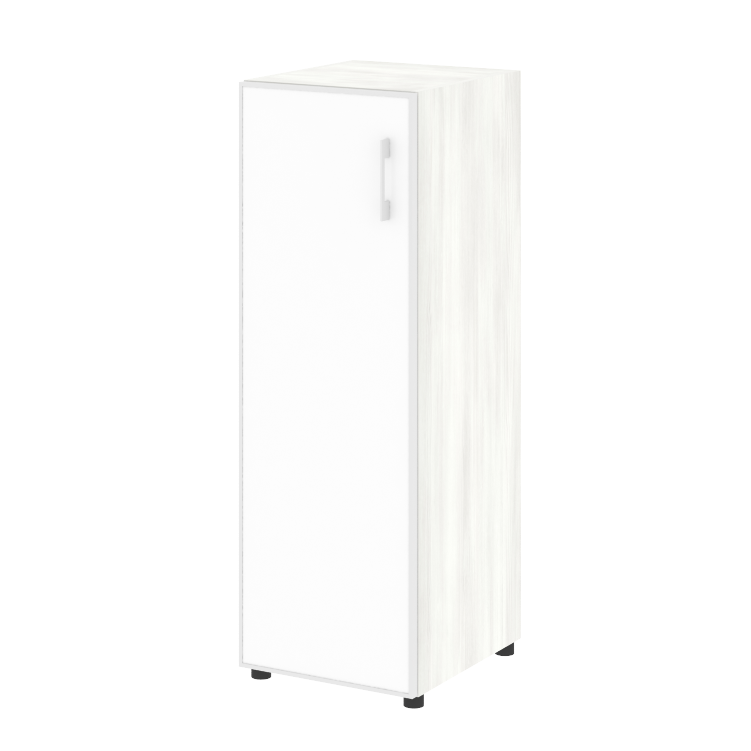Ялта Шкаф узкий LTSU-24 R (L) white Снежная Патина/Стекло White 400*450*1195