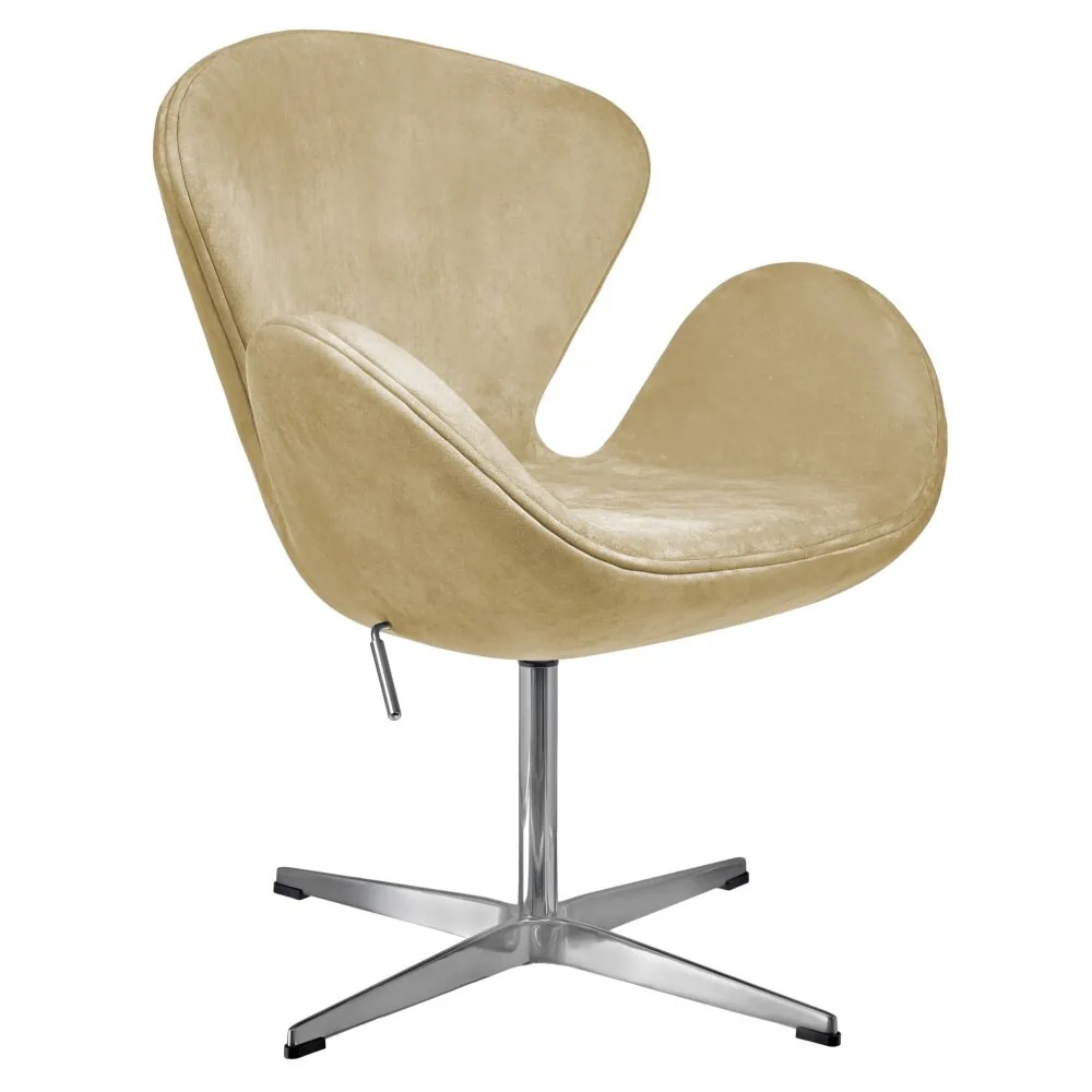 Кресло SWAN STYLE CHAIR карамельный, искусственная замша